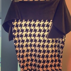One of a kind Houndstooth designer shirt and skirt